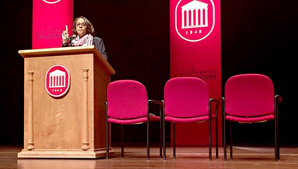 Keynote speaker Rose Jackson Flenorl, a manager in the internationally-recognized FedEx Global Citizenship group, delivered an inspirational message to students and told about her journey to becoming the first African-American woman to earn a place in the University of Mississippi’s Hall of Fame.